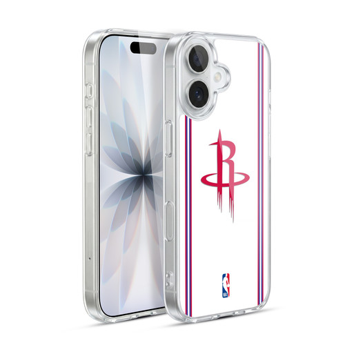 NBA Houston Rockets Logo White Design Soft Gel Case for Apple iPhone 17