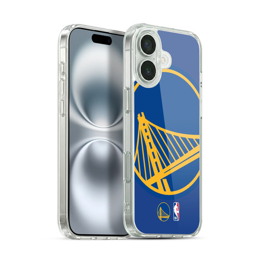 NBA Golden State Warriors Logo Oversized Soft Gel Case for Apple iPhone 16 Plus & MagSafe