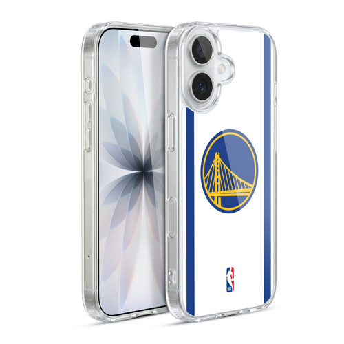 NBA Golden State Warriors Logo White Design Soft Gel Case for Apple iPhone 17