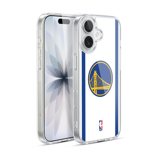NBA Golden State Warriors Logo White Design Soft Gel Case for Apple iPhone 17