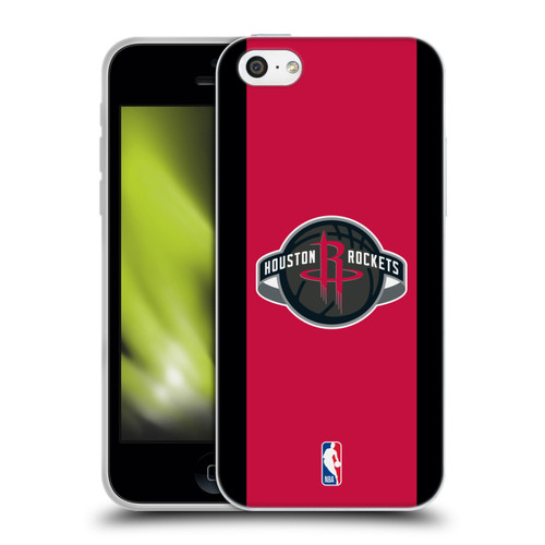 NBA Houston Rockets Logo Red Design Soft Gel Case for Apple iPhone 5c