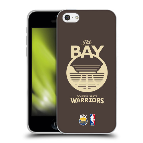 NBA Golden State Warriors Logo Brown Design Soft Gel Case for Apple iPhone 5c