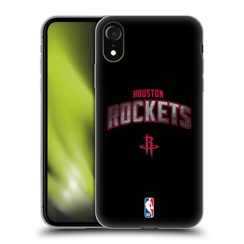 NBA Houston Rockets Logo Black Soft Gel Case for Apple iPhone XR