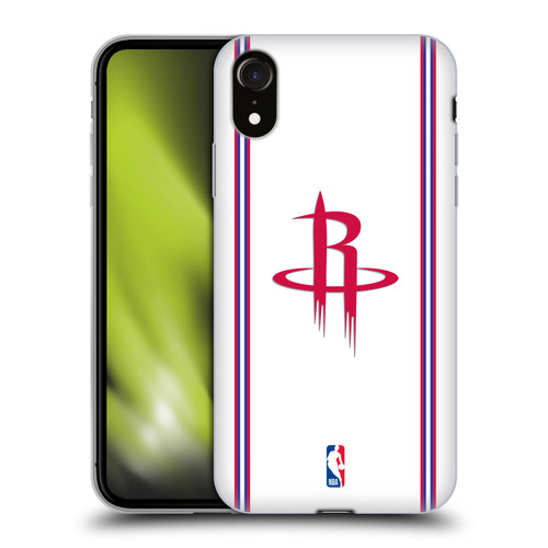 NBA Houston Rockets Logo White Design Soft Gel Case for Apple iPhone XR