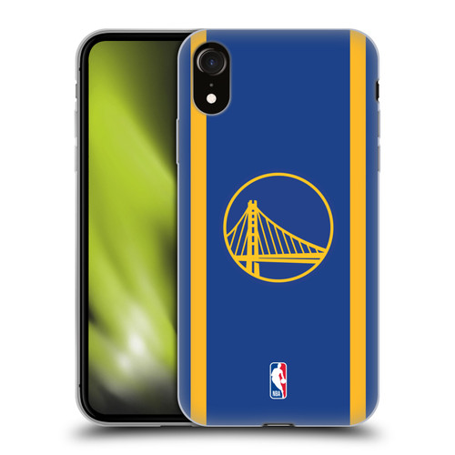 NBA Golden State Warriors Logo Blue Design Soft Gel Case for Apple iPhone XR