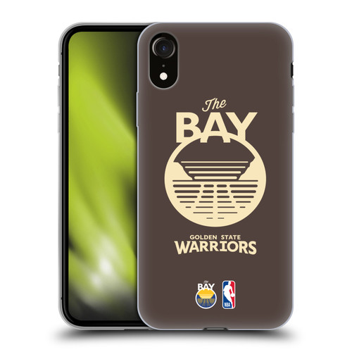 NBA Golden State Warriors Logo Brown Design Soft Gel Case for Apple iPhone XR