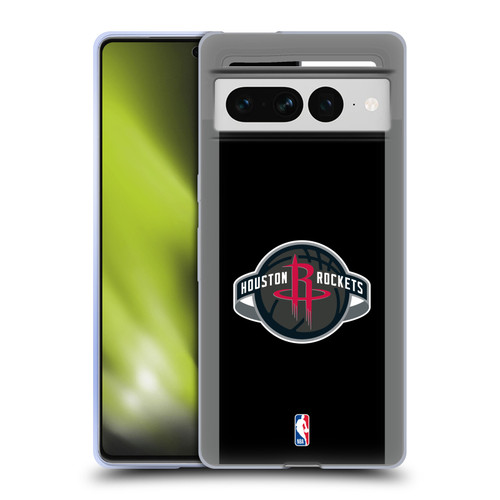 NBA Houston Rockets Logo Black Design Soft Gel Case for Google Pixel 7 Pro