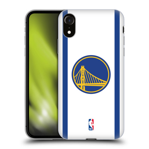 NBA Golden State Warriors Logo White Design Soft Gel Case for Apple iPhone XR