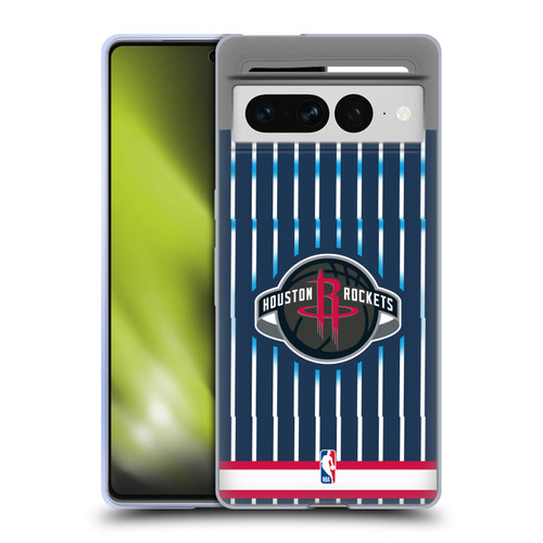 NBA Houston Rockets Logo Retro Design Soft Gel Case for Google Pixel 7 Pro