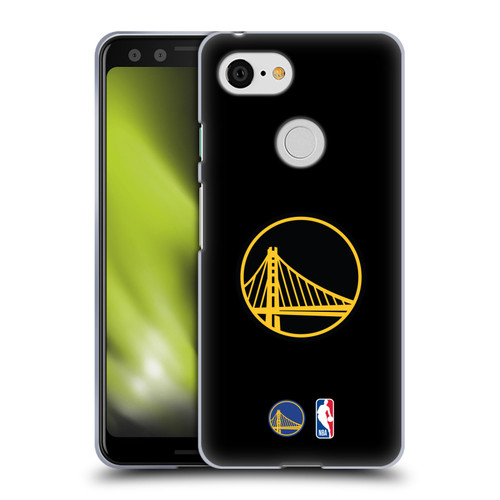NBA Golden State Warriors Logo Black Design Soft Gel Case for Google Pixel 3