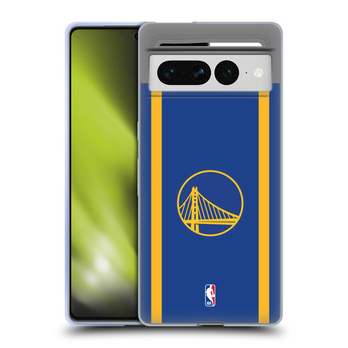NBA Golden State Warriors Logo Blue Design Soft Gel Case for Google Pixel 7 Pro
