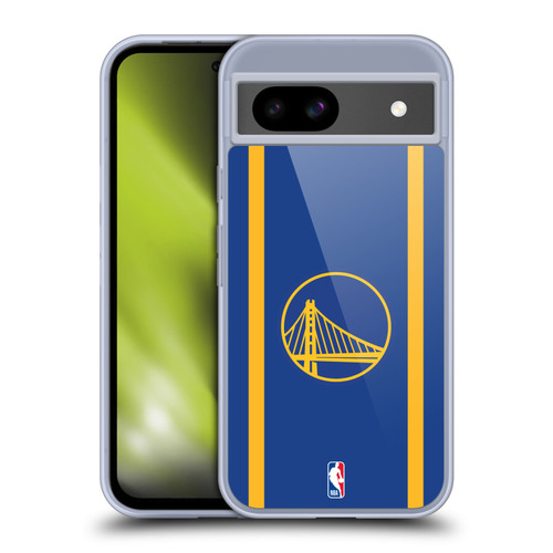 NBA Golden State Warriors Logo Blue Design Soft Gel Case for Google Pixel 8a