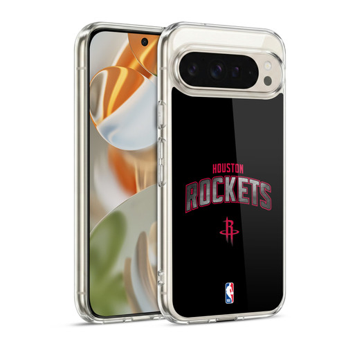 NBA Houston Rockets Logo Black Soft Gel Case for Google Pixel 9 / Pixel 9 Pro