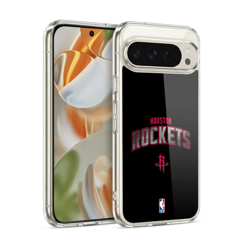 NBA Houston Rockets Logo Black Soft Gel Case for Google Pixel 9 / Pixel 9 Pro