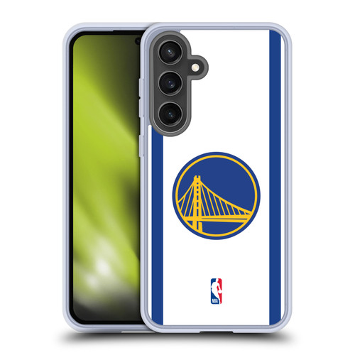 NBA Golden State Warriors Logo White Design Soft Gel Case for Samsung Galaxy S24 FE & MagSafe