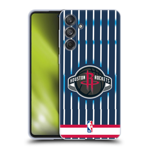 NBA Houston Rockets Logo Retro Design Soft Gel Case for Samsung Galaxy M55 5G