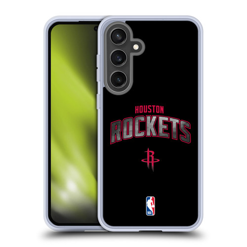 NBA Houston Rockets Logo Black Soft Gel Case for Samsung Galaxy S24 FE & MagSafe