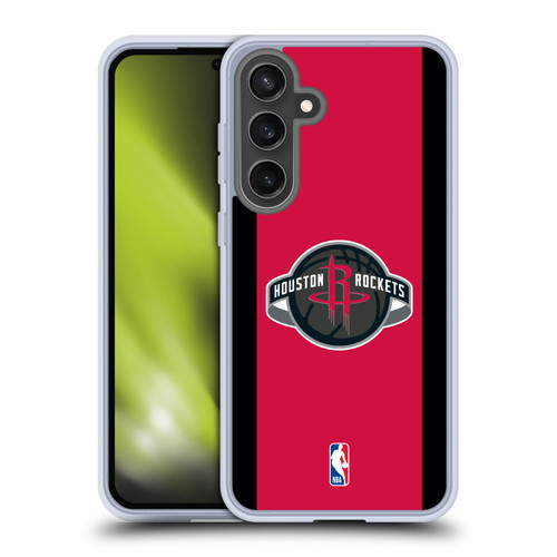 NBA Houston Rockets Logo Red Design Soft Gel Case for Samsung Galaxy S24 FE & MagSafe