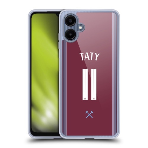 West Ham United FC 2025/26 Players Home Kit Taty Castellanos Soft Gel Case for Samsung Galaxy A06 4G