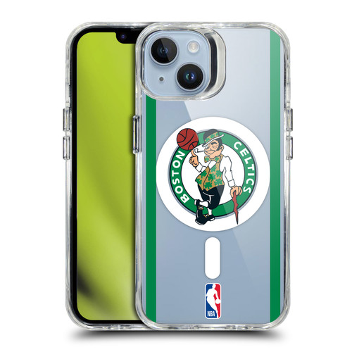 NBA Boston Celtics Logo Black Green Design Text SHOCKPROOF BUMPER CASE COMPATIBLE WITH Apple iPhone 14 & MAGSAFE