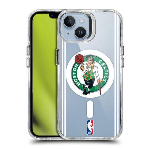 NBA Boston Celtics Logo Green Design Text SHOCKPROOF BUMPER CASE COMPATIBLE WITH Apple iPhone 14 & MAGSAFE