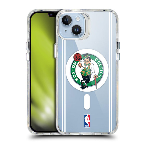 NBA Boston Celtics Logo Green Design Text SHOCKPROOF BUMPER CASE COMPATIBLE WITH Apple iPhone 14 Plus & MAGSAFE
