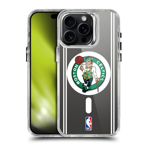 NBA Boston Celtics Logo Green Design Text SHOCKPROOF BUMPER CASE COMPATIBLE WITH Apple iPhone 15 Pro Max & MAGSAFE