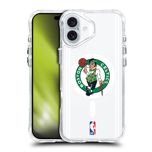 NBA Boston Celtics Logo Green Design Text SHOCKPROOF BUMPER CASE COMPATIBLE WITH Apple iPhone 16 Plus & MAGSAFE