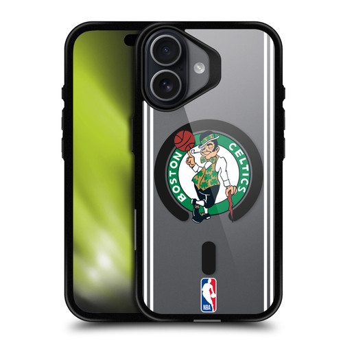 NBA Boston Celtics Logo Green Design Text BLACK SHOCKPROOF BUMPER CASE COMPATIBLE WITH Apple iPhone 17 & MAGSAFE