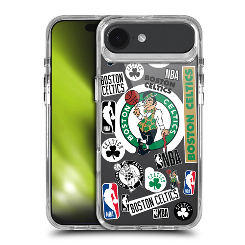 NBA Boston Celtics Sticker Collage Print SHOCKPROOF BUMPER CASE COMPATIBLE WITH Apple iPhone 17 Air & MAGSAFE
