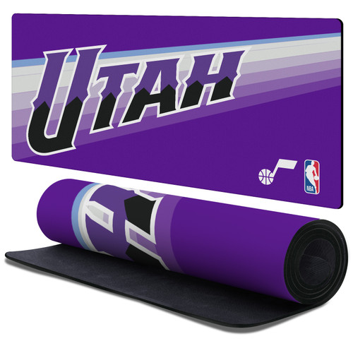 NBA Utah Jazz Logo Purple Design Gaming Office Desk PC Keyboard Mouse Mat Pad 37.4 x 15.75 x 0.16 inches (900 x 400 mm) - XL