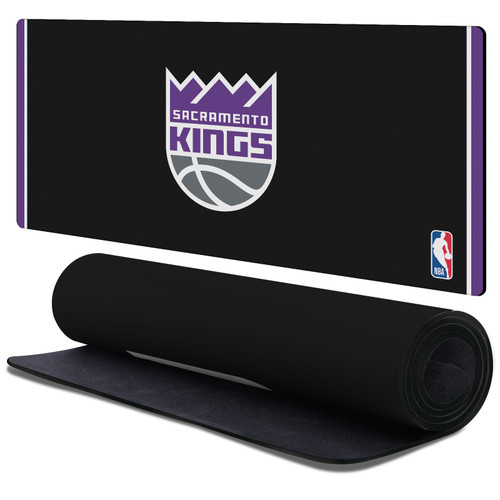 NBA Sacramento Kings Logo Black Design Gaming Office Desk PC Keyboard Mouse Mat Pad 37.4 x 15.75 x 0.16 inches (900 x 400 mm) - XL