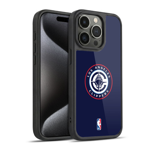 NBA Los Angeles Clippers Logo Navy Gel Armour Case For Apple iPhone 15 Pro