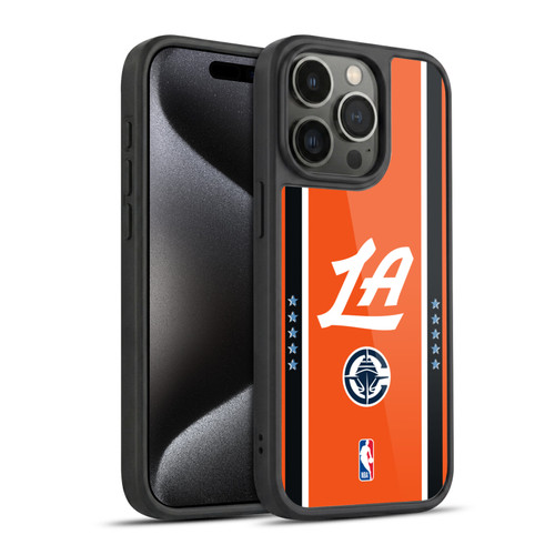 NBA Los Angeles Clippers Logo Orange Design Gel Armour Case For Apple iPhone 15 Pro