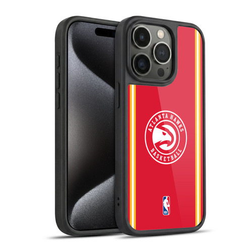 NBA Atlanta Hawks Logo Red Design Gel Armour Case For Apple iPhone 15 Pro
