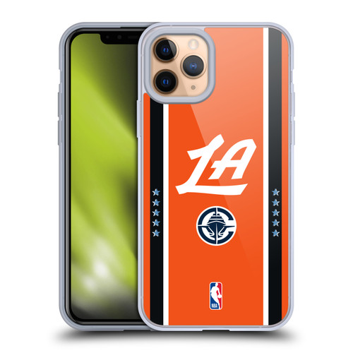NBA Los Angeles Clippers Logo Orange Design Soft Gel Case for Apple iPhone 11 Pro & MagSafe