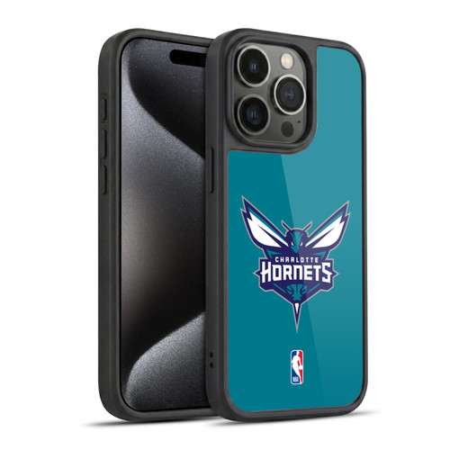 NBA Charlotte Hornets Logo Teal Gel Armour Case For Apple iPhone 15 Pro