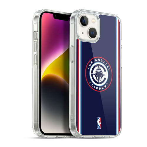 NBA Los Angeles Clippers Logo Navy Design Soft Gel Case for Apple iPhone 14 Plus & MagSafe