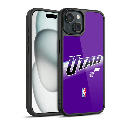 NBA Utah Jazz Logo Purple Design Gel Armour Case For Apple iPhone 15