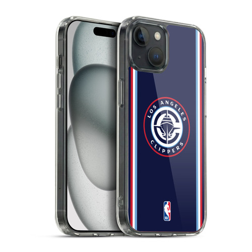NBA Los Angeles Clippers Logo Navy Design Soft Gel Case for Apple iPhone 15 Plus & MagSafe