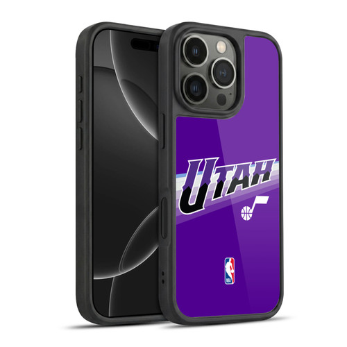 NBA Utah Jazz Logo Purple Design Gel Armour Case For Apple iPhone 16 Pro