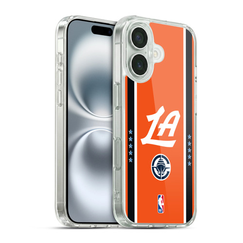 NBA Los Angeles Clippers Logo Orange Design Soft Gel Case for Apple iPhone 16 & MagSafe