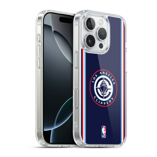 NBA Los Angeles Clippers Logo Navy Design Soft Gel Case for Apple iPhone 16 Pro & MagSafe
