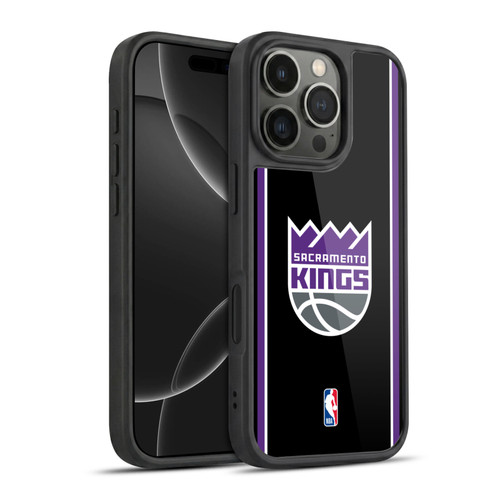NBA Sacramento Kings Logo Black Design Gel Armour Case For Apple iPhone 16 Pro