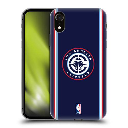 NBA Los Angeles Clippers Logo Navy Design Soft Gel Case for Apple iPhone XR