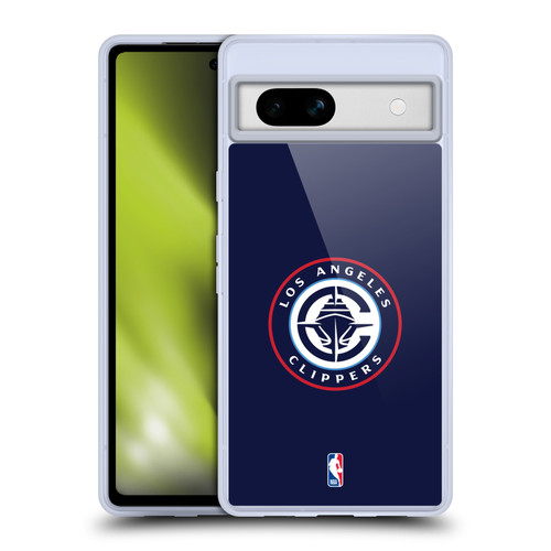 NBA Los Angeles Clippers Logo Navy Soft Gel Case for Google Pixel 7a