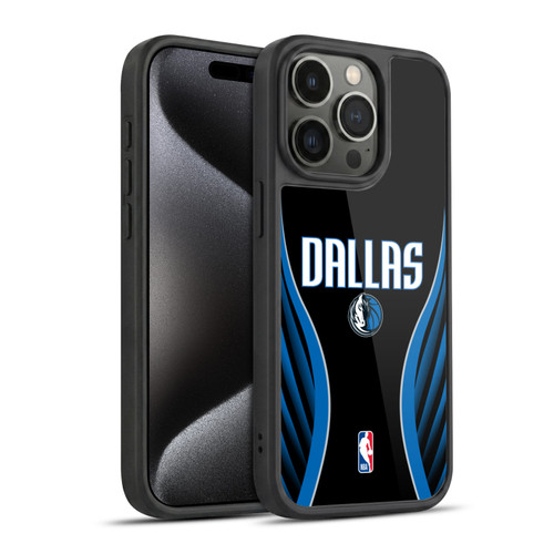 NBA Dallas Mavericks Logo Black Design Gel Armour Case For Apple iPhone 15 Pro