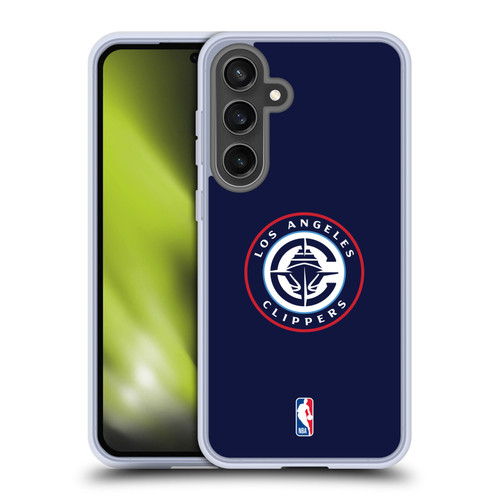 NBA Los Angeles Clippers Logo Navy Soft Gel Case for Samsung Galaxy S24 FE & MagSafe