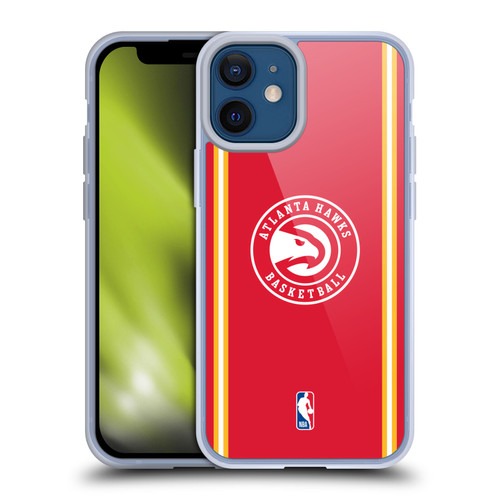 NBA Atlanta Hawks Logo Red Design Soft Gel Case for Apple iPhone 12 Mini & MagSafe