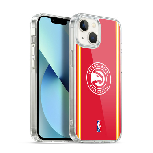 NBA Atlanta Hawks Logo Red Design Soft Gel Case for Apple iPhone 13